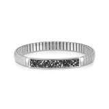 Nomination Extension Narrow Chunky Glitter Crystal Bracelet, Stainless Steel