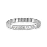 Nomination Extension Narrow Chunky Glitter Crystal Bracelet, Stainless Steel