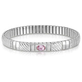 Nomination Extension White CZ Bracelet, Stainless Steel Sterling Silver