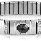 Nomination Extension Wide CZ Bracelet, Stainless Steel Sterling Silver