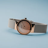 Bering Classic Glitter Rose Gold Ombre 26mm Case Watch SALE