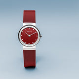 Bering Classic Red Silver 26mm Case Watch SALE