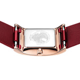Bering Classic Red Rose Gold 26mm Square Case Watch SALE