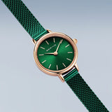Bering Classic Green Rose Gold 22mm Case Watch SALE