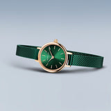 Bering Classic Green Rose Gold 22mm Case Watch SALE