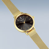 Bering Classic Black Yellow Gold 34mm Case Watch SALE