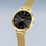 Bering Classic Black Yellow Gold 34mm Case Watch SALE