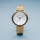 Bering Classic White Yellow Gold 36mm Case Watch SALE
