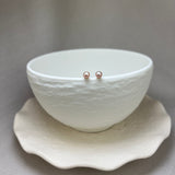 9ct Yellow Gold Pink Pearl Stud Earrings 4mm