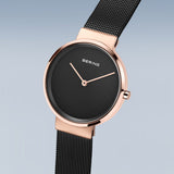 Bering Classic Black Rose Gold 26mm Case Watch SALE