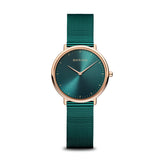 Bering Ultra Slim Teal Rose Gold 29mm Case Watch SALE