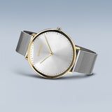 Bering Ultra Slim Silver Yellow Gold 39mm Case Watch SALE