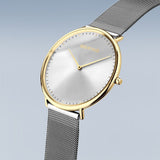 Bering Ultra Slim Silver Yellow Gold 39mm Case Watch SALE