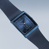 Bering Classic Blue 33mm Rectangular Case Watch SALE