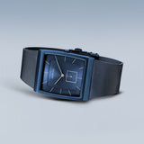 Bering Classic Blue 33mm Rectangular Case Watch SALE