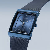 Bering Classic Blue 33mm Rectangular Case Watch SALE