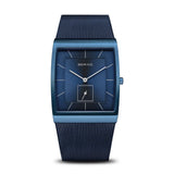 Bering Classic Blue 33mm Rectangular Case Watch SALE