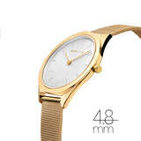 Bering Ultra Slim Silver Yellow Gold 31mm Case Watch SALE