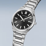 Bering Classic Black Silver 39mm Case Watch SALE