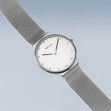 Bering Ultra Slim White Silver 40mm Case Watch SALE