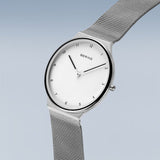 Bering Ultra Slim White Silver 40mm Case Watch SALE