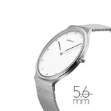 Bering Ultra Slim White Silver 40mm Case Watch SALE