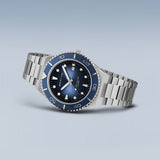 Bering Arctic Sailing Blue Silver 40mm Case Watch SALE