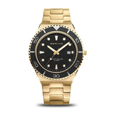 Bering Arctic Sailing Black Yellow Gold 40mm Case Watch SALE