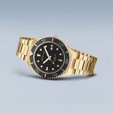 Bering Arctic Sailing Black Yellow Gold 40mm Case Watch SALE