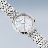 Bering Classic Mother of Pearl Silver 26mm Case Watch SALE