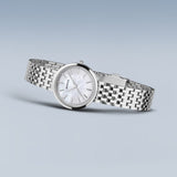 Bering Classic Mother of Pearl Silver 26mm Case Watch SALE