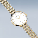 Bering Titanium White Silver Gold 34mm Case Watch SALE