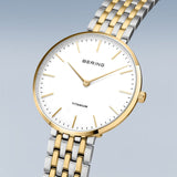 Bering Titanium White Silver Gold 34mm Case Watch SALE