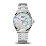 Bering Automatic Mother of Pearl Silver 35mm Case Watch SALE