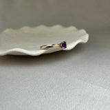 9ct Rose Gold Amethyst Solitaire Ring