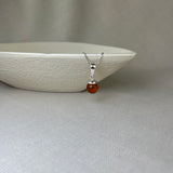 Natural Cognac Amber Round Bead Pendant