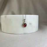 9ct Gold Pink Tourmaline Pear Shape Pendant