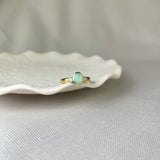 18ct Yellow Gold Opal Diamond Trilogy Ring