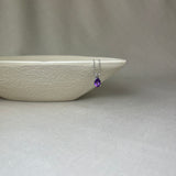 9ct White Gold Amethyst Oval Claw Set Pendant