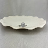 18ct White Gold Diamond Halo Illusion Ring 0.38ct