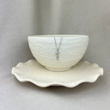18ct White Gold Diamond Trilogy Twist Pendant 0.40ct