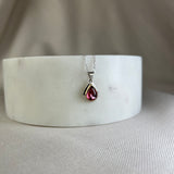 9ct Gold Pink Tourmaline Pear Shape Pendant