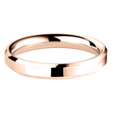 Rose Gold Bevelled Edge Profile Wedding Rings