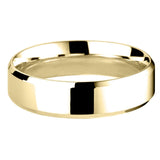 Yellow Gold Bevelled Edge Profile Wedding Rings
