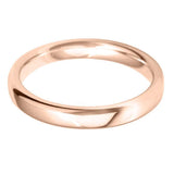 Rose Gold Court Shape Profile Wedding Rings