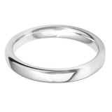 White Gold Court Shape Profile Wedding Rings