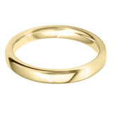 Yellow Gold Court Shape Profile Wedding Rings