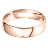 Rose Gold Court Shape Profile Wedding Rings