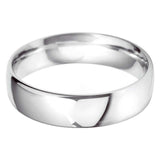 White Gold Court Shape Profile Wedding Rings