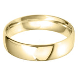 Yellow Gold Court Shape Profile Wedding Rings
